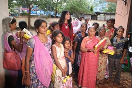 Actress Khushi Shah Celebrated Diwali With Poor Children Distributes  Sweets  And Clothes