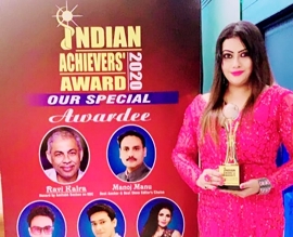 Indranee Talukdar Received Indian Achiever’s Award 2020 In Delhi