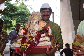 Coconut Cha Raja  The Biggest Corporate Ganpati Celebration Will Embark On Final Journey Amid Colours-Dhol-Drums And Ganpati Bappa Moreya Chants