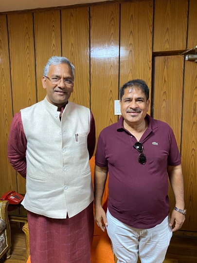 Industrialist Govind G. Wadhwani Met The Chief Minister of Uttarakhand