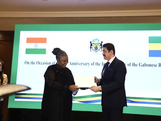 Gabon Honoured Sandeep Marwah on Independence Day