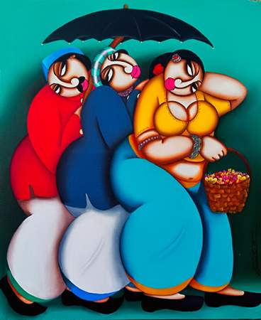 “INCREDIBLE LIFE STYLE OF INDIAN BABUMOSHAI” Solo Show Of Paintings By Pintu Paul At Jehangir Art Gallery