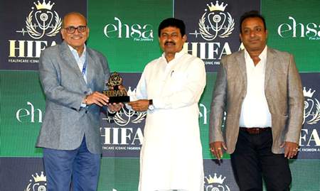 Dr. A. K. Tandon Honored With HIFAA AWARD By Former Ministry For Home Affairs Hon Ajai Kumar Mishra
