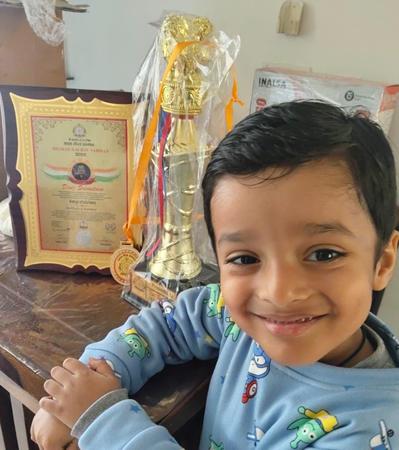 Gurgaon’s Little Star: 5-Year-Old Divij Srivastava Received ‘Bharat Gaurav Samman’